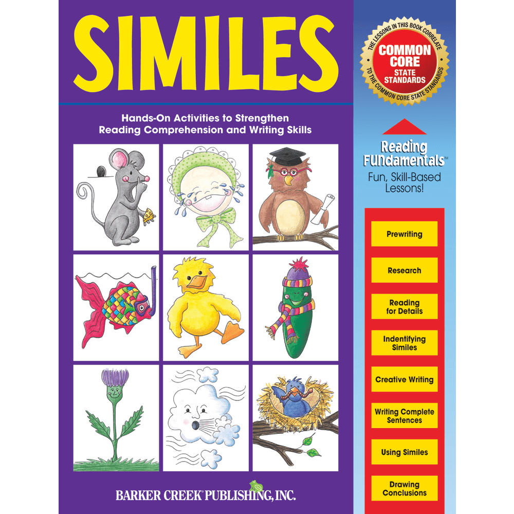 Barker Creek Grammar Activity Book, Similes, Grades 1