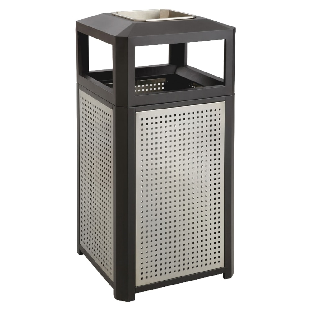 Safco® Evos Square Side-Open Steel Waste Receptacle With