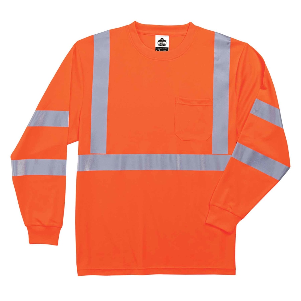 Ergodyne GloWear 8391 Type-R Class 3 Long-Sleeve T-Shirt,