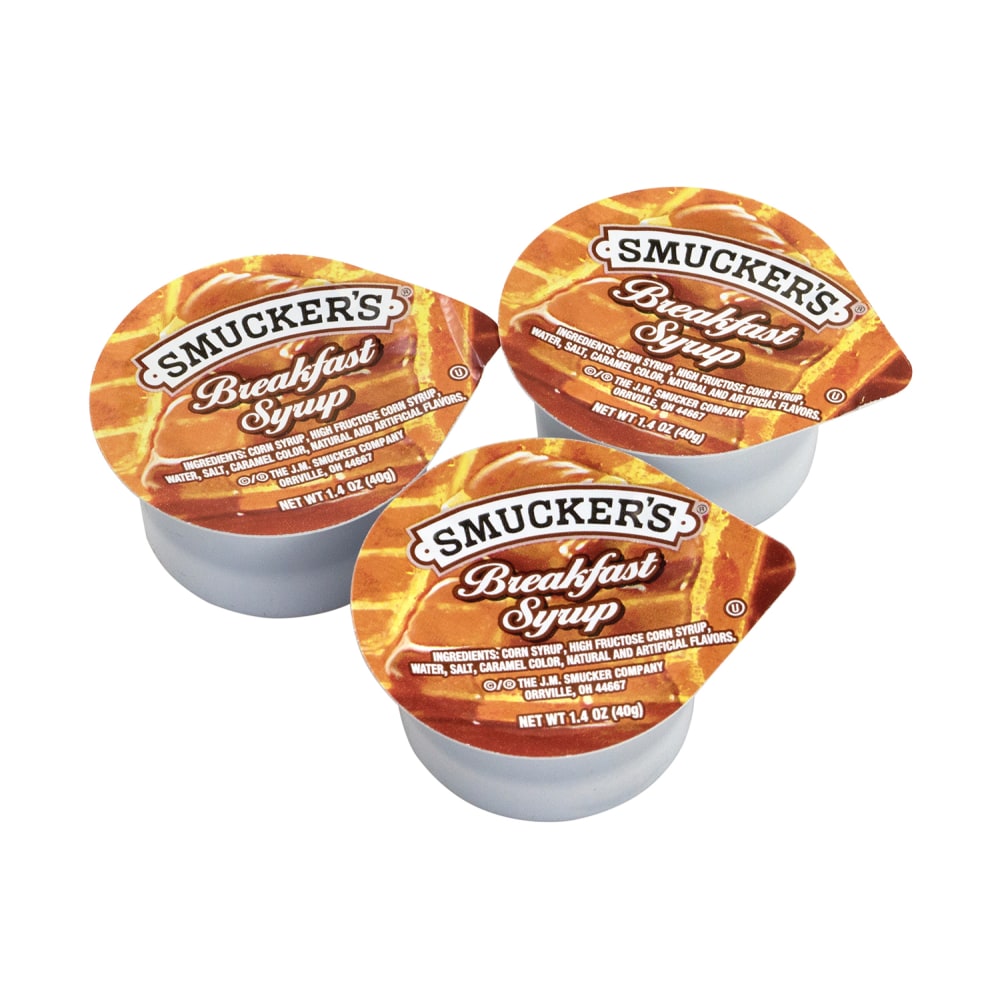 Smucker&#x27;s Single-Serve Breakfast Syrup Packs, 1.4 Oz, Case