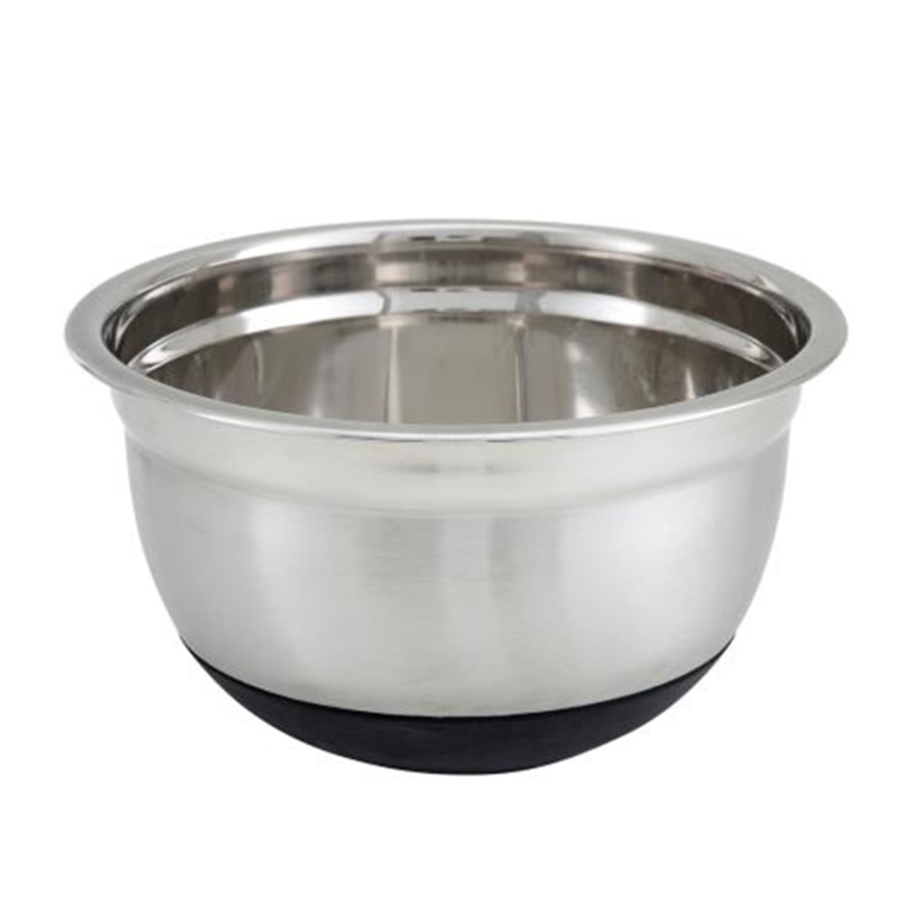 Winco Stainless Steel Mixing Bowl With Silicone Base,