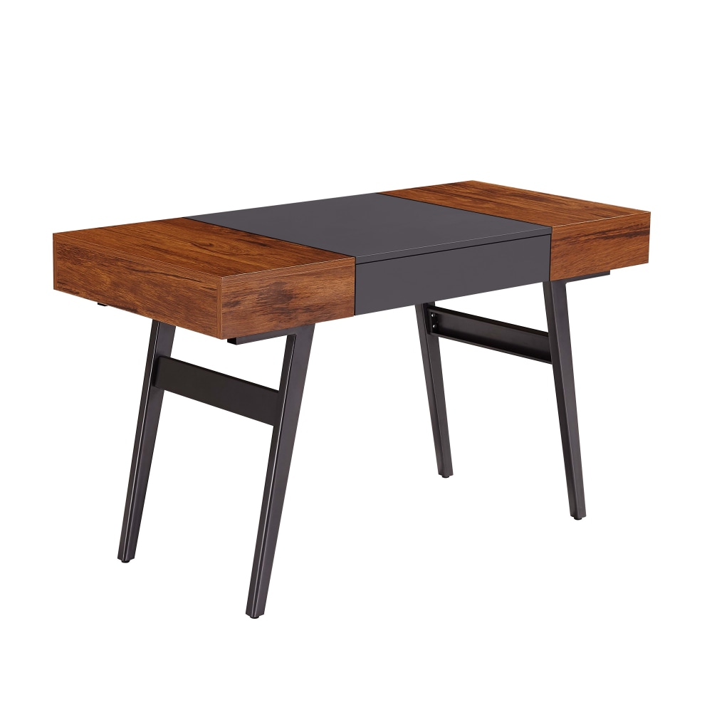 Techni Mobili 52"W Writing Desk With Storage, Mahogany