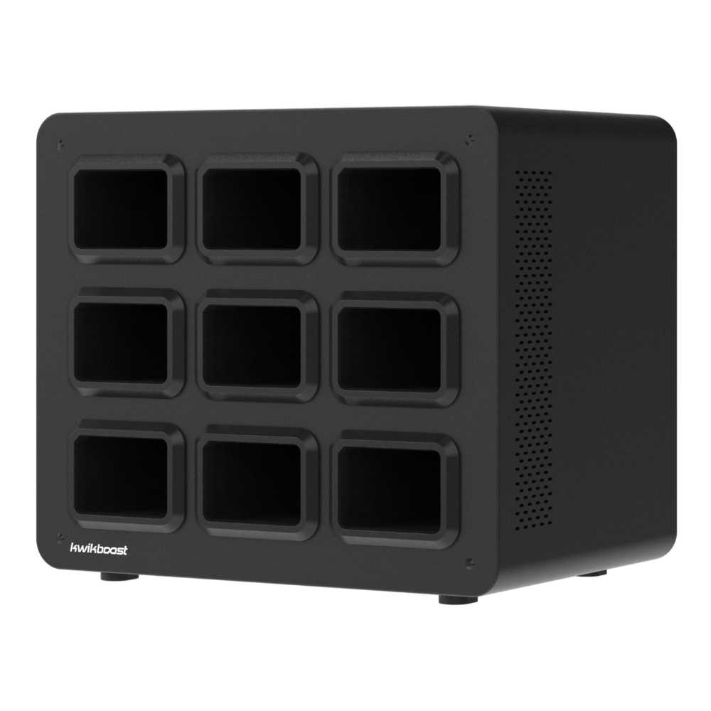 Luxor EdgePower 9-Bay Base Charging Station, Black, KBEP-BASE9