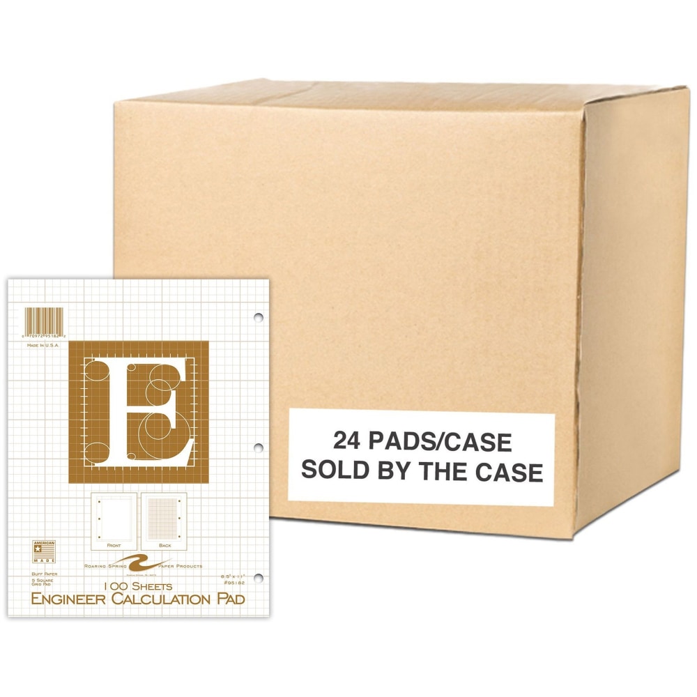 Roaring Spring 5x5 Grid Engineering Pad, 15# Buff,