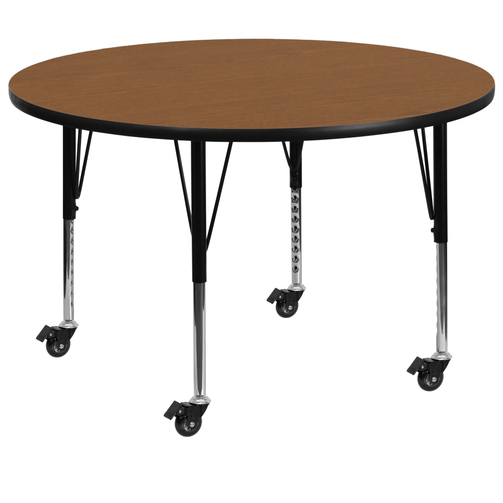 Flash Furniture Mobile Height Adjustable Thermal Laminate Round
