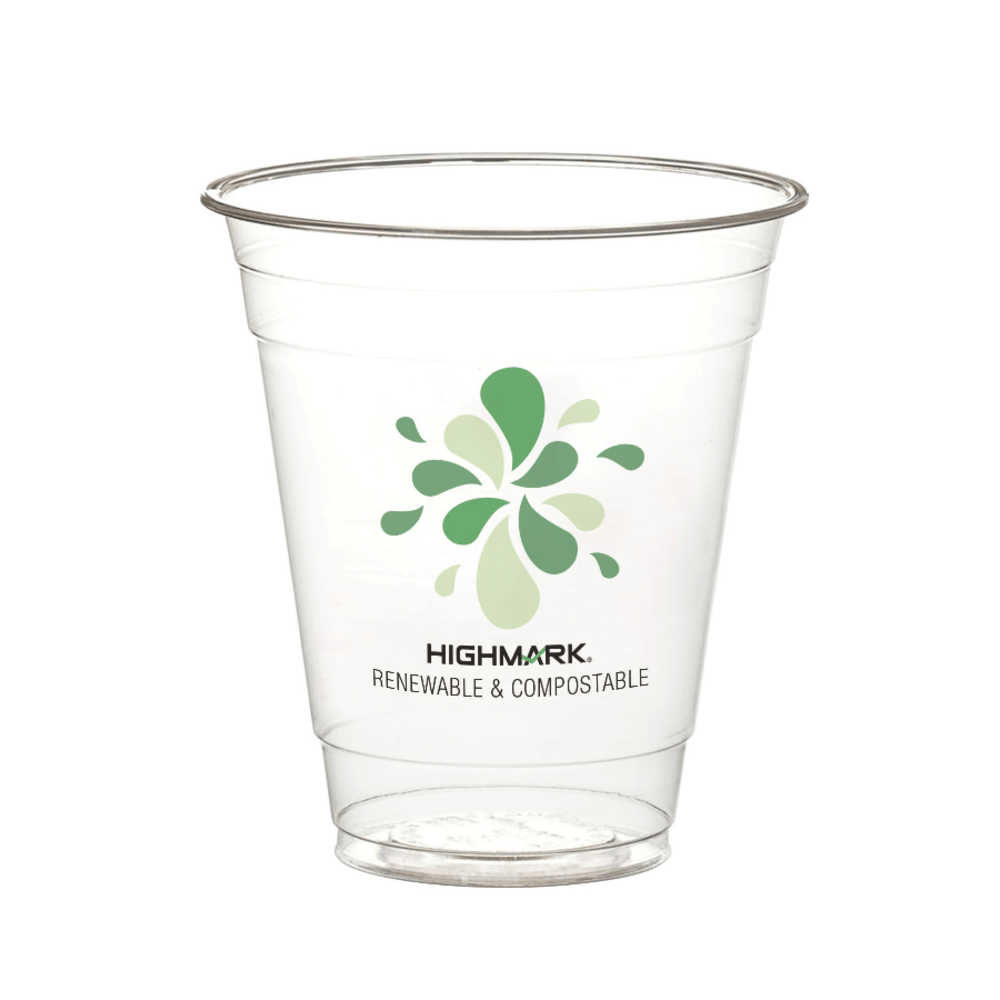 Highmark® ECO Compostable Plastic Cups, 12 Oz, Clear,