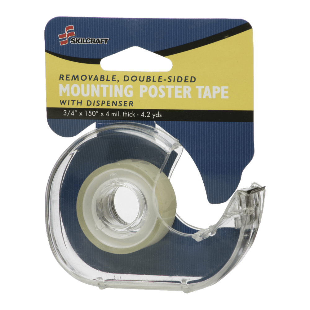 SKILCRAFT Double-Sided Removable Tape, 3/4" x 150"