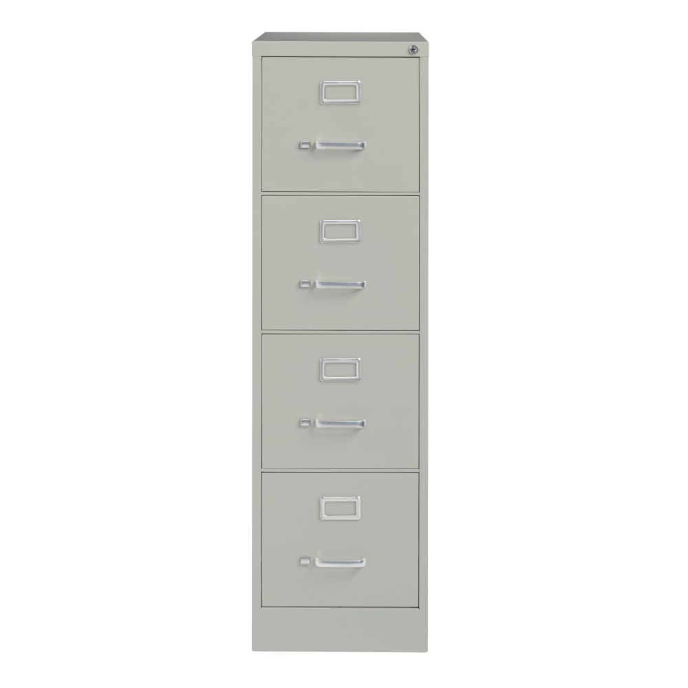 Hirsh 22"D Vertical 4-Drawer File Cabinet, Light Gray