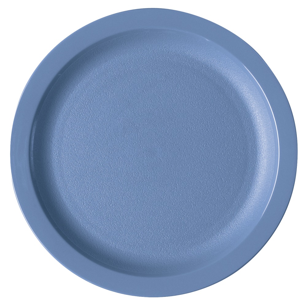 Cambro Camwear Round Dinnerware Plates, 9", Slate Blue,