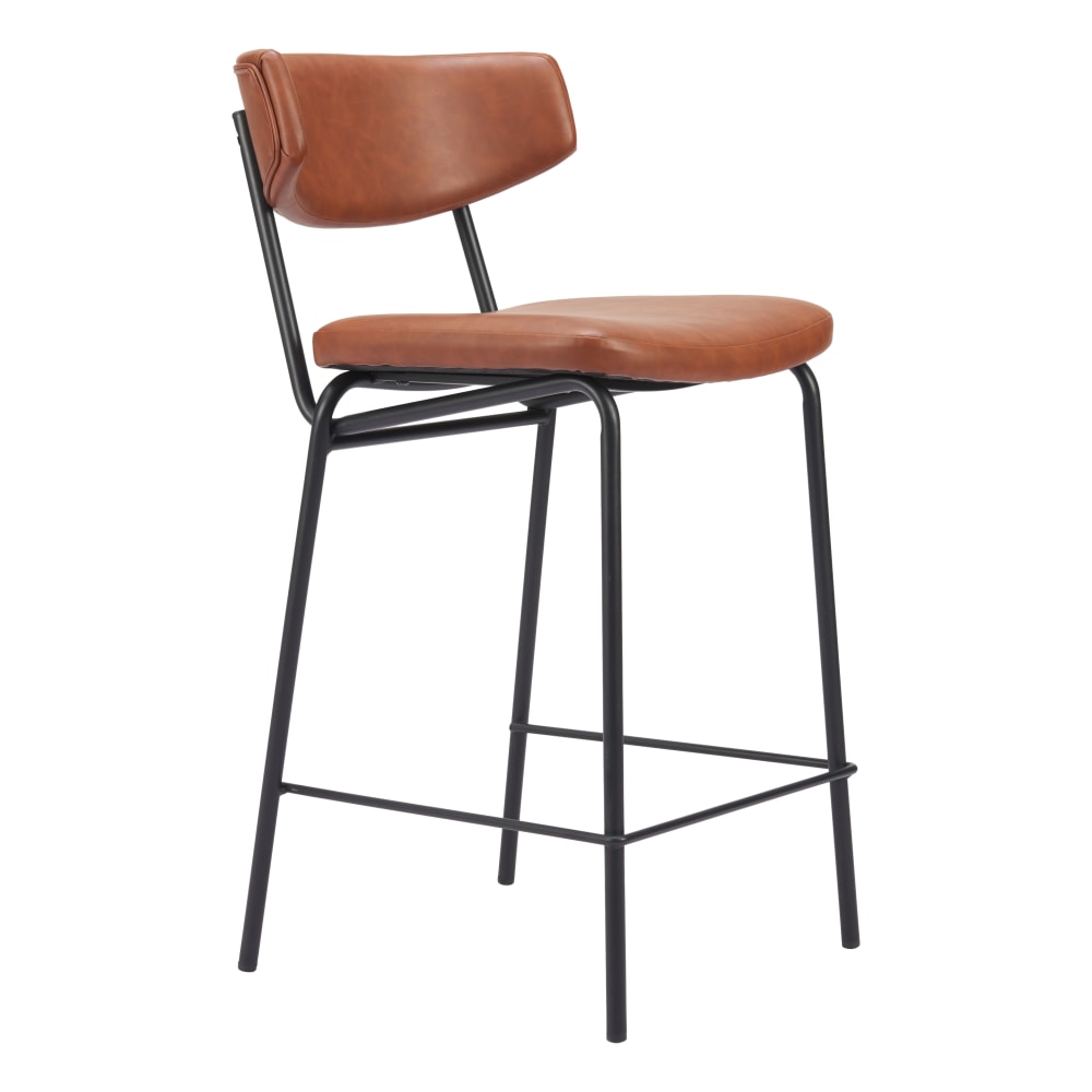 Zuo Charon Counter-Height Stools, Vintage Brown, Set Of