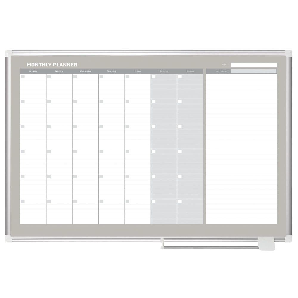 MasterVision® Gold Ultra™ Magnetic Dry-Erase Monthly Calendar