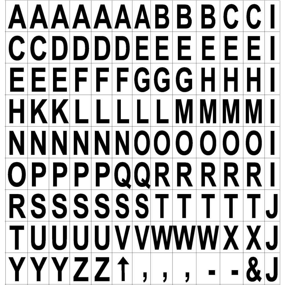 MasterVision™ Magnetic Letters, 3/4" x 1/2", Black,