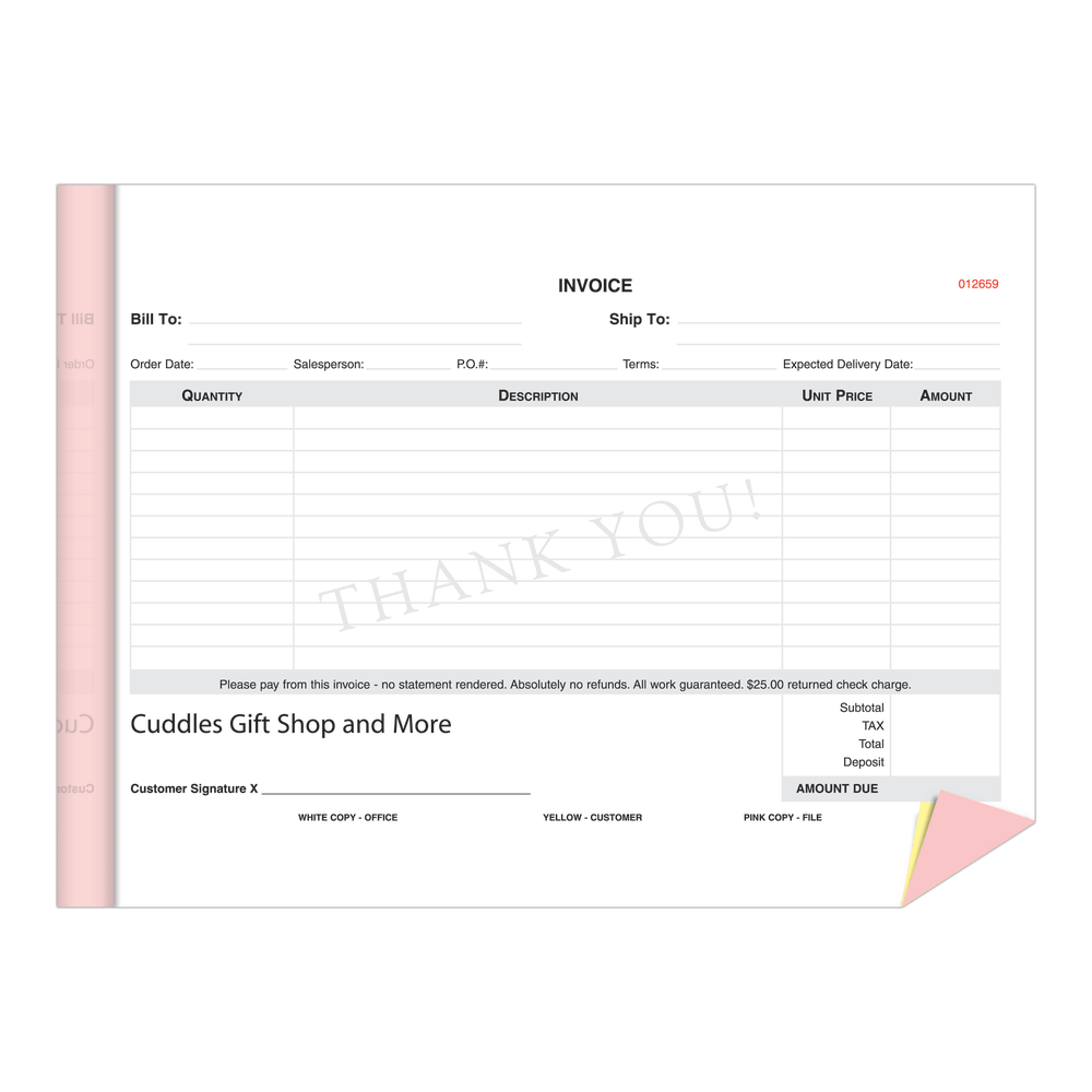 Custom Carbonless Business Forms, Create Your Own, Booklet,