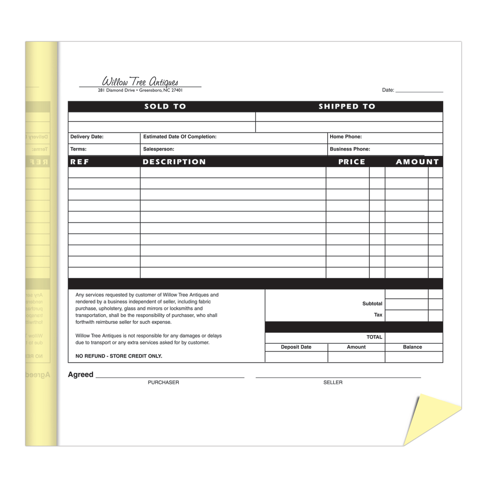 Custom Carbonless Business Forms, Create Your Own, Booklet,