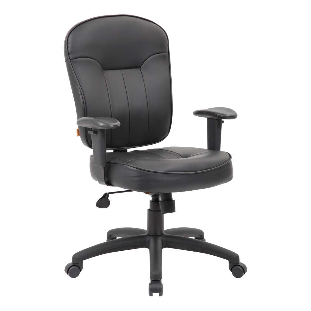 Boss Office Products Bonded Leather Mid-Back Task Chair,