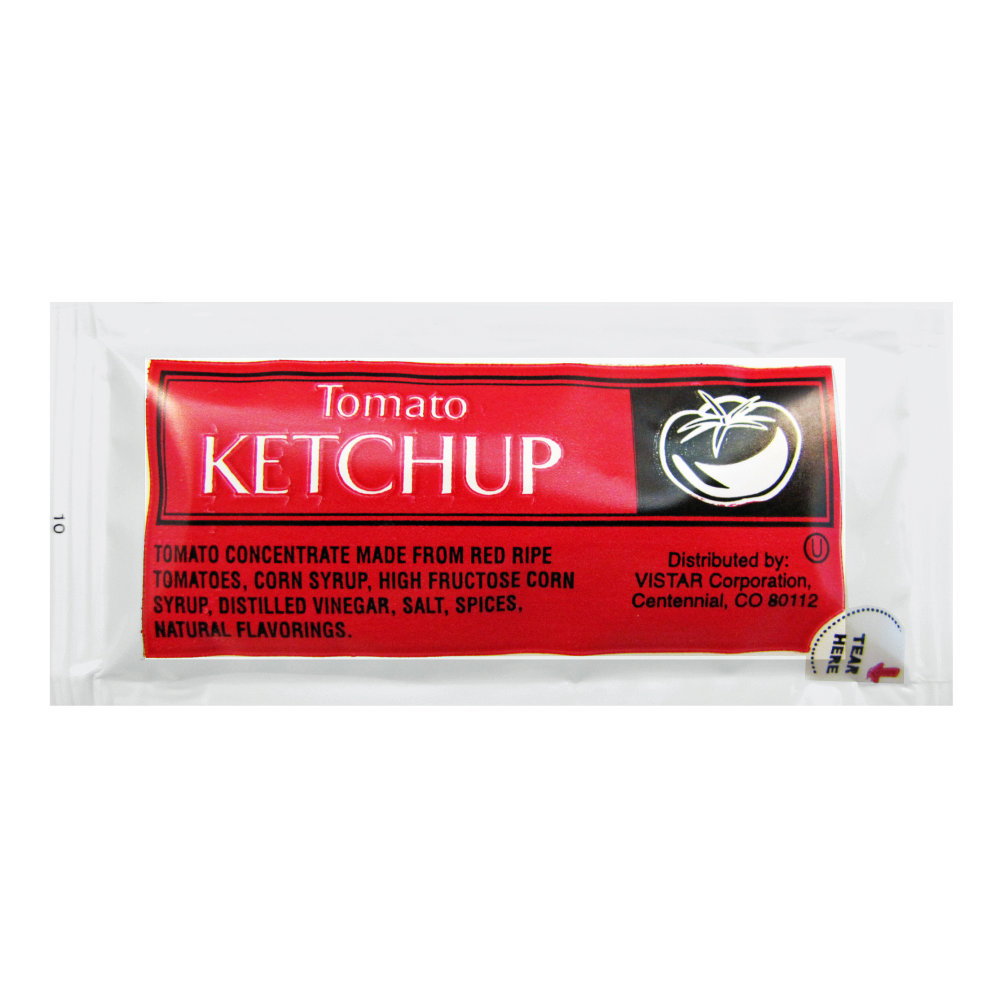 Vistar Single-Serve Ketchup Packets, 0.25 Oz, Pack Of