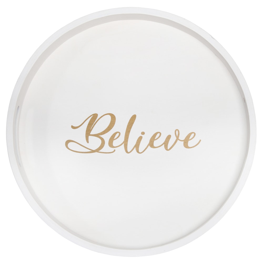 Elegant Designs Decorative Round Serving Tray, 1-11/16”H x