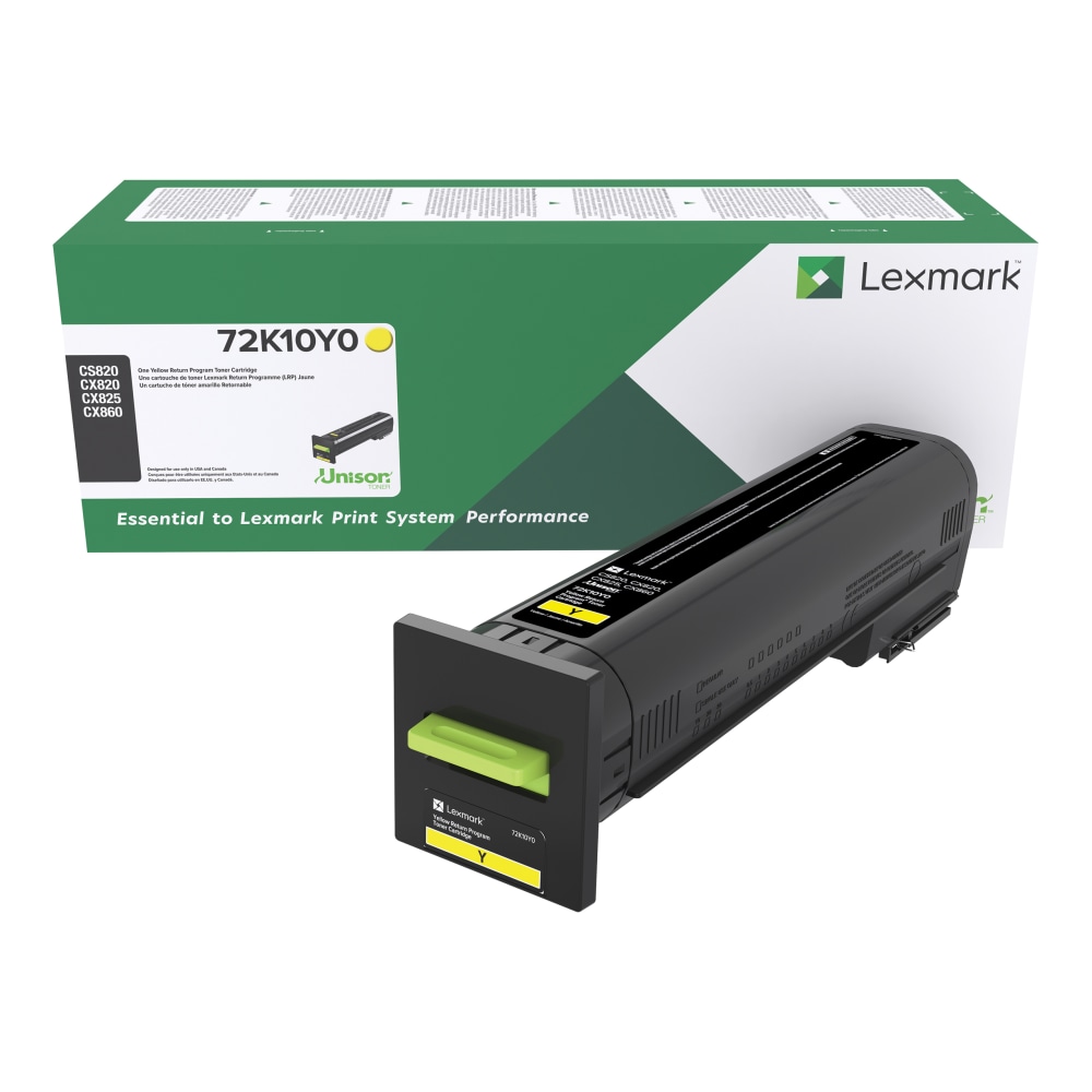 Lexmark™ 72K10Y0 Yellow Return Program Toner Cartridge