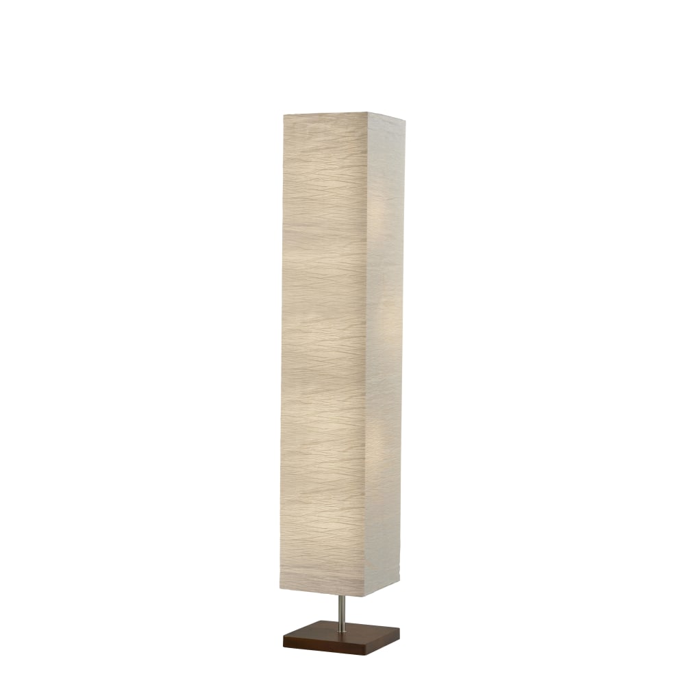 Adesso® Dune Floor Torchiere, 57-1/4"H, White Shade/Walnut