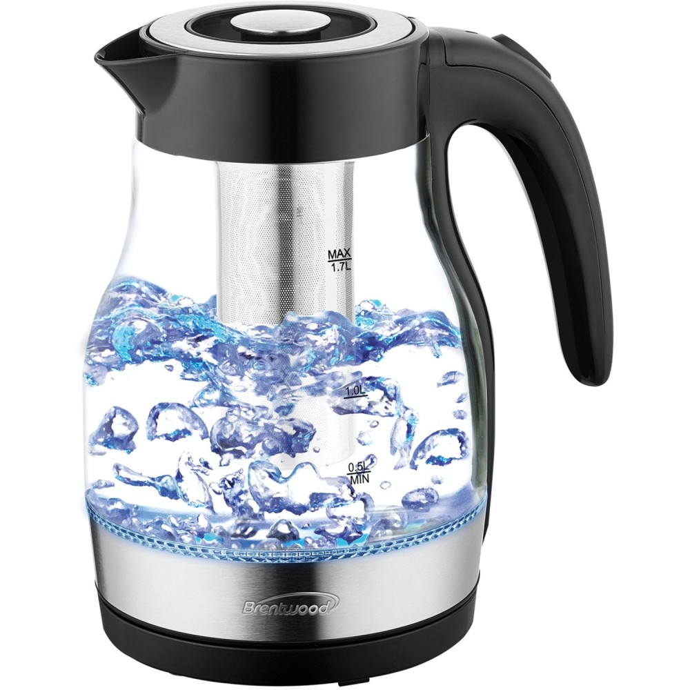 Brentwood 1.79 Qt 1100W Cordless Glass Electric Kettle