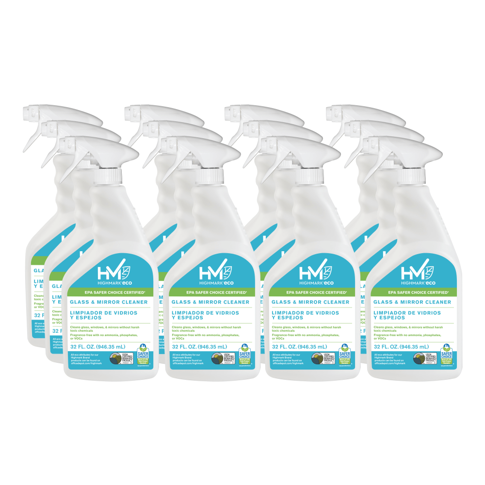 Highmark® ECO Glass And Mirror Cleaner, 32 Oz,