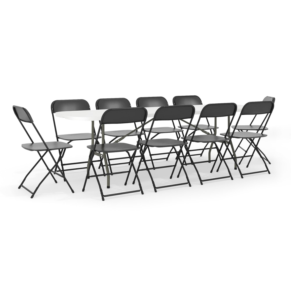 Flash Furniture Bi-Fold Plastic Event/Training Folding Table Set