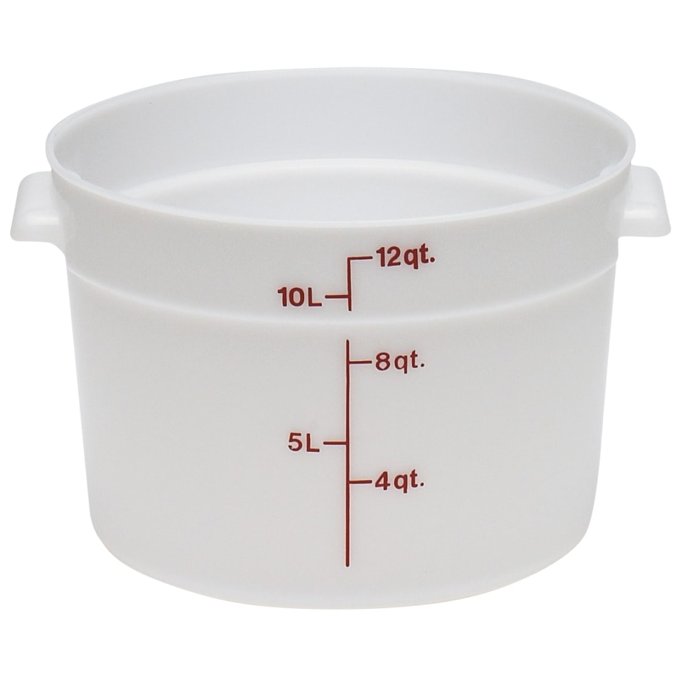 Cambro Poly Round Food Storage Containers, 12 Qt,