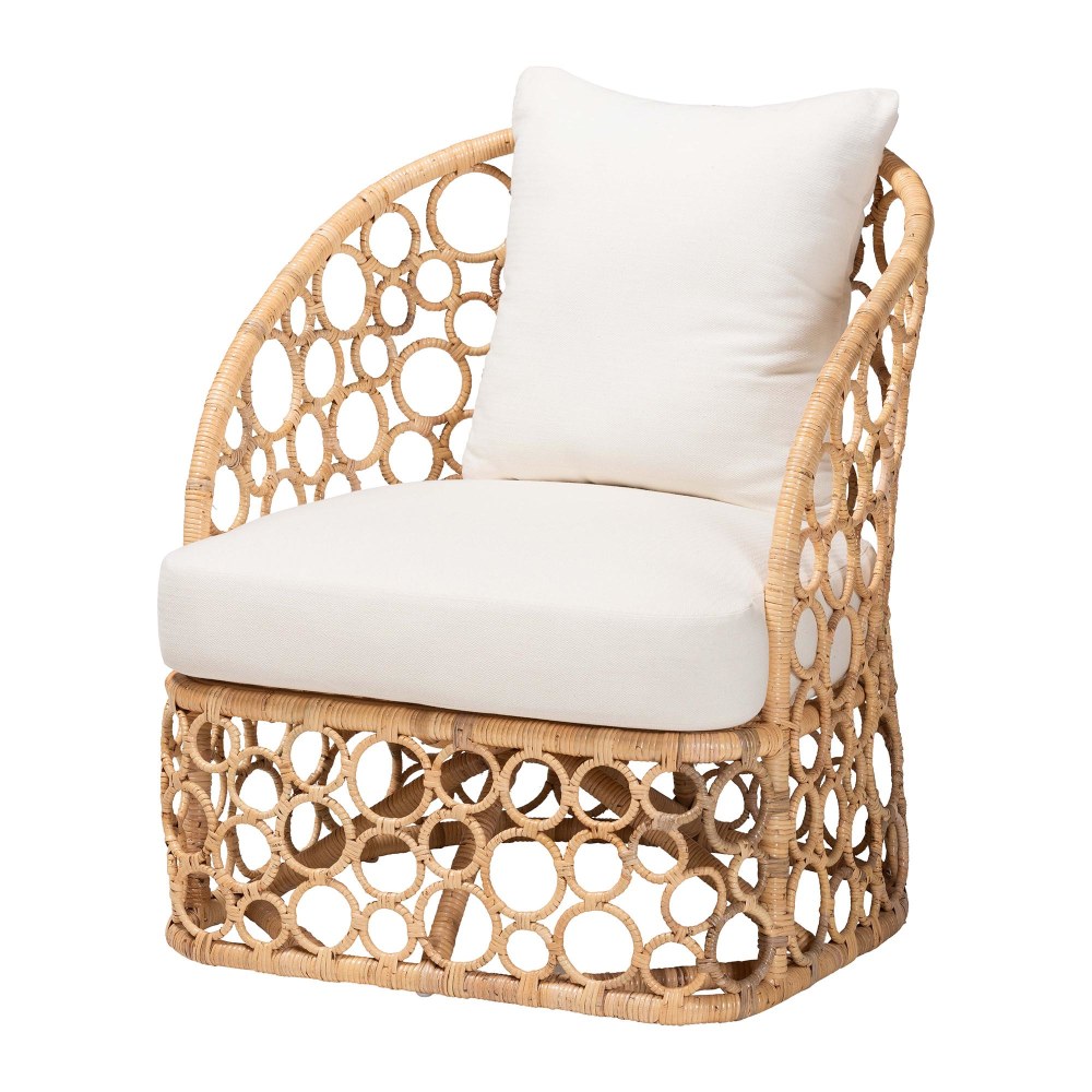 bali & pari Prisca Rattan Accent Chair, Light