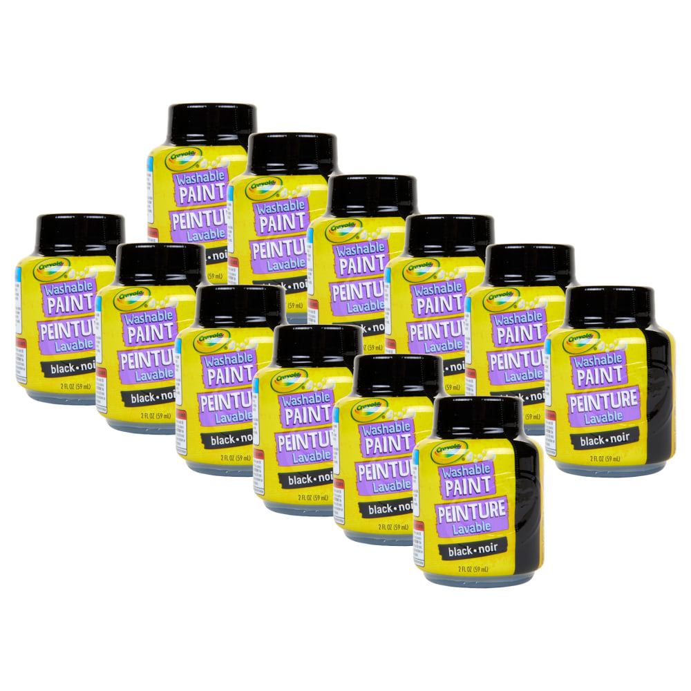 Crayola Washable Paint, 2 Oz, Black, Bundle Of