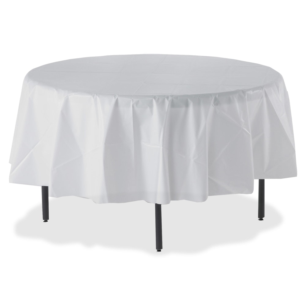 Genuine Joe Plastic Round Tablecovers - 84" Diameter