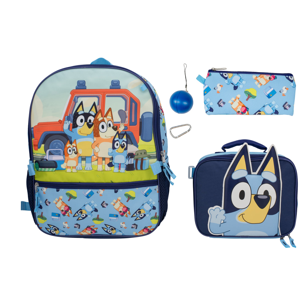 Accessory Innovations Bluey 5-Piece Backpack Set, Blue