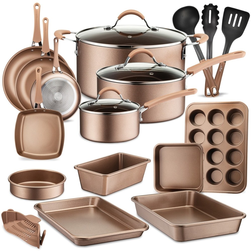 NutriChef 20-Piece Kitchenware Pots and Pans Set -