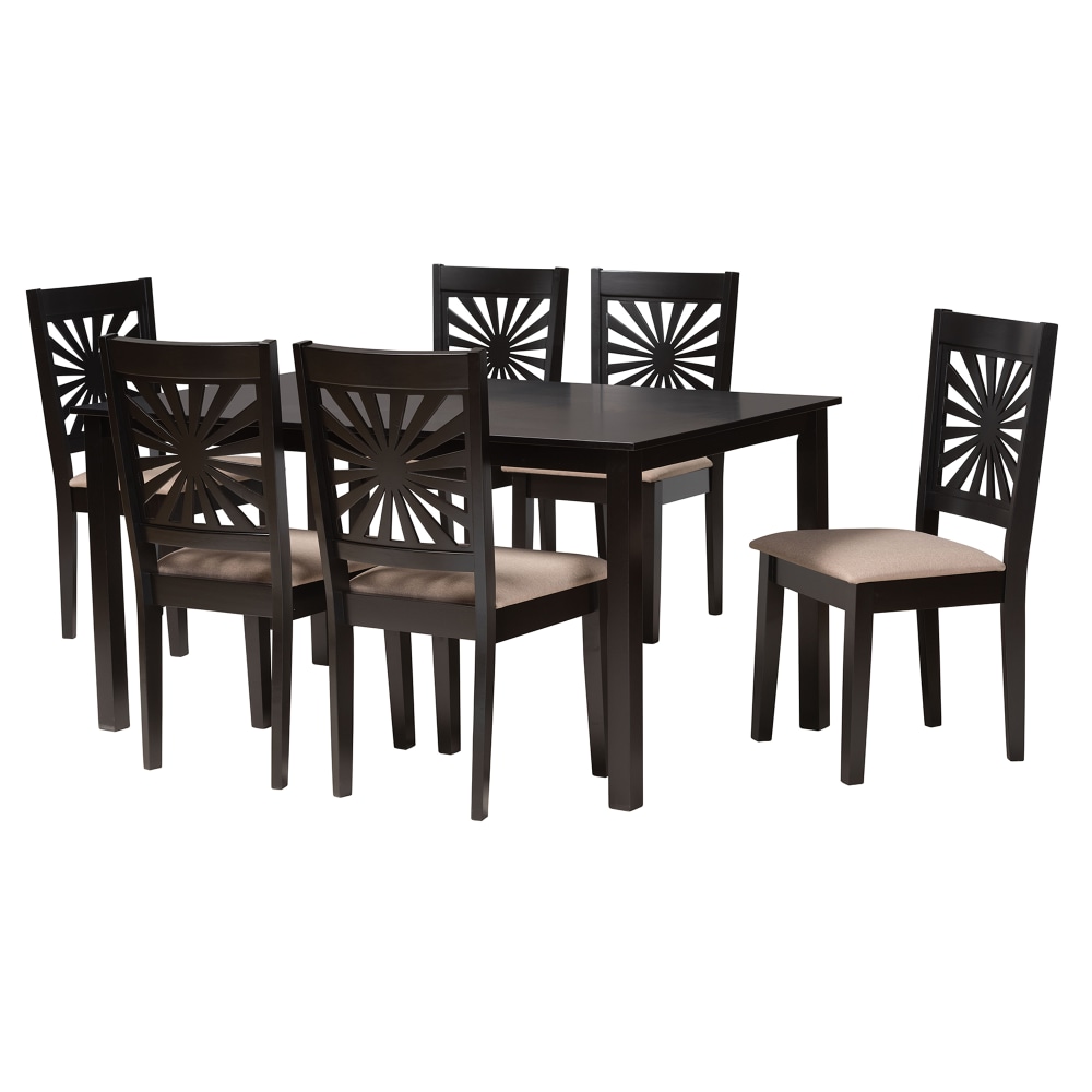 Baxton Studio Olympia Modern 7-Piece Dining Set, 29-3/16”H