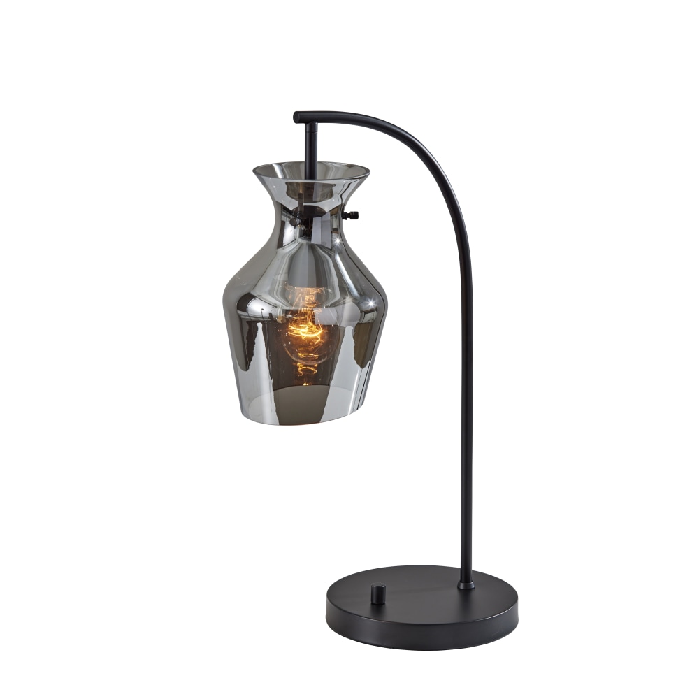 Adesso Tate Table Lamp, 21”H, Mirrored Smoked Glass