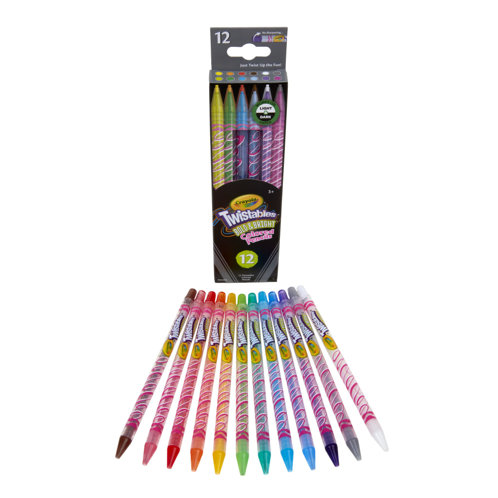 Crayola® Bold & Bright Twistable Pencils, Assorted Colors,
