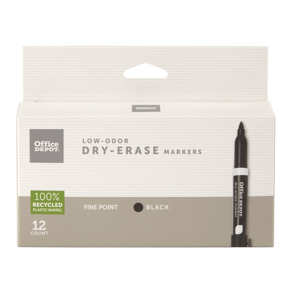 Office Depot® Brand Low-Odor Dry-Erase Markers, Fine Point,