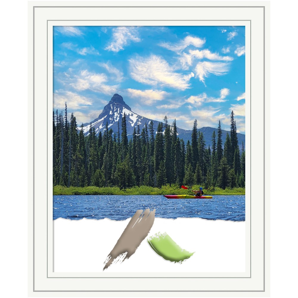 Amanti Art Craftsman White Wood Picture Frame, 27