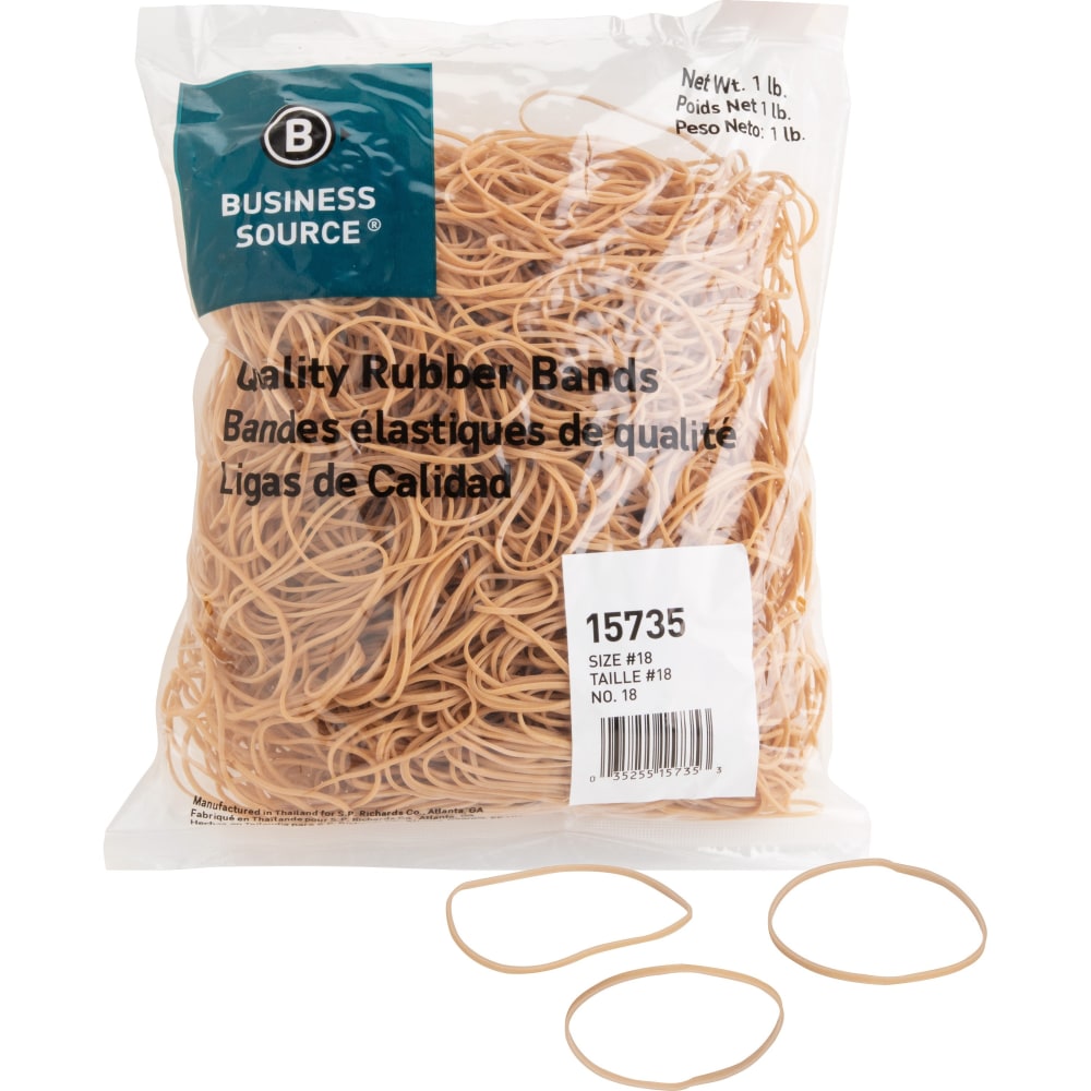 Business Source Quality Rubber Bands - Size: #18