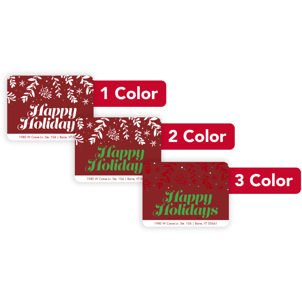 1, 2 Or 3 Color Custom Printed Labels