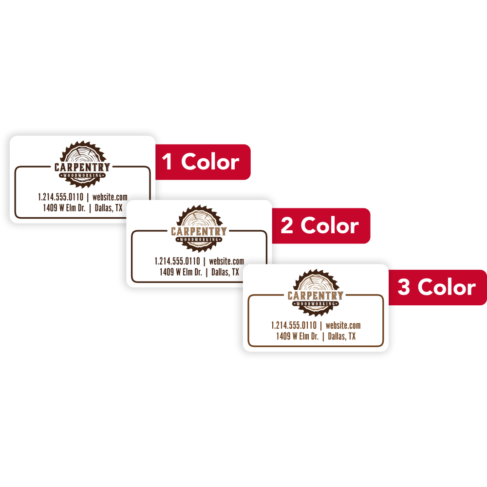 1, 2 Or 3 Color Custom Printed Labels