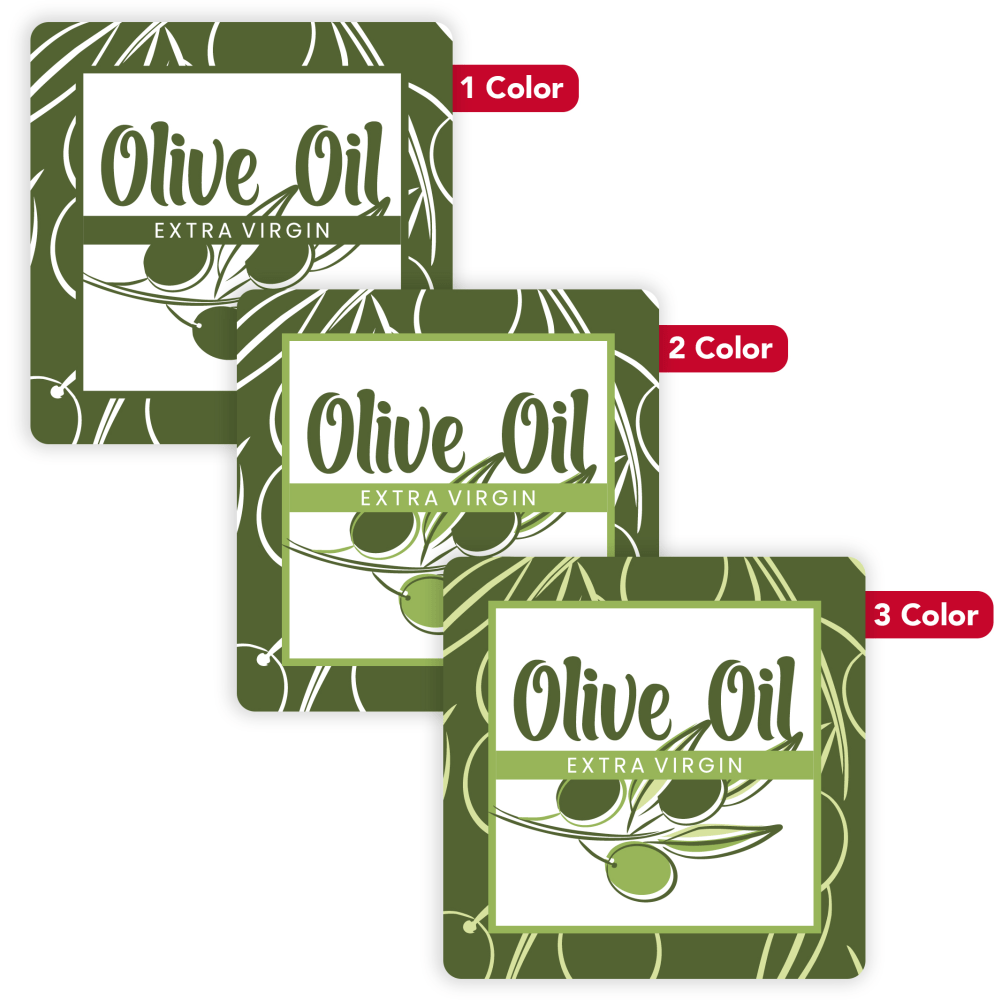 1, 2 Or 3 Color Custom Printed Labels