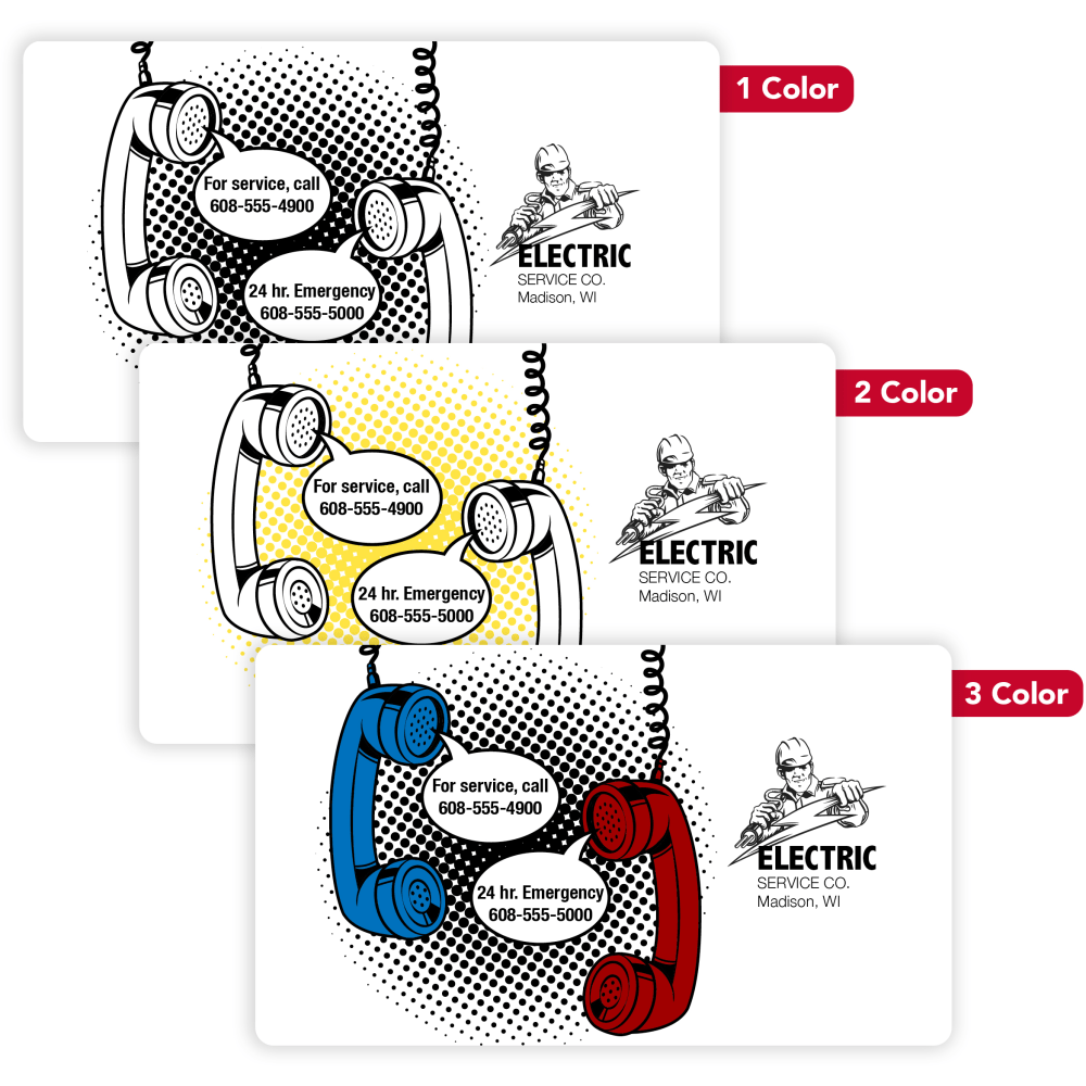 1, 2 Or 3 Color Custom Printed Labels