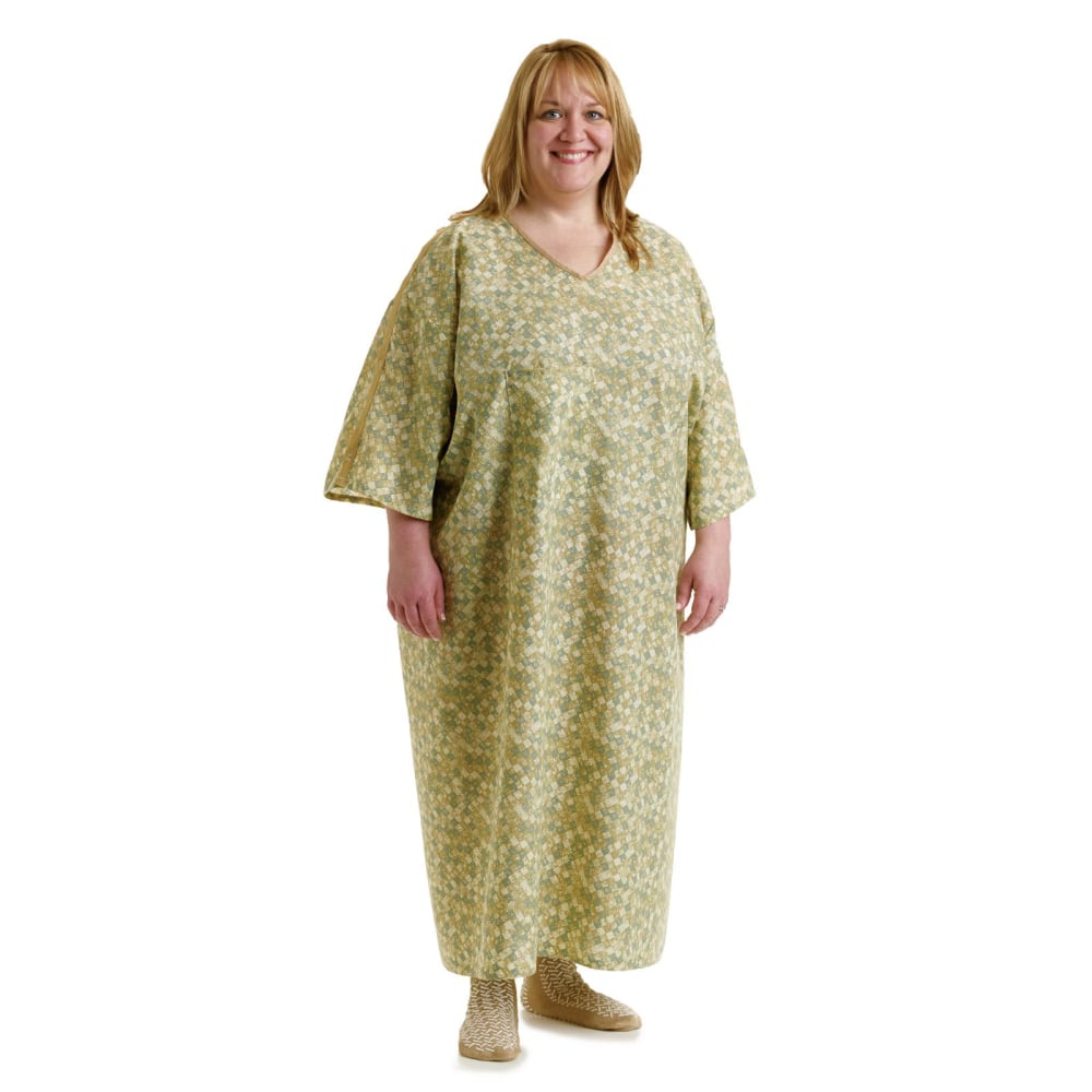Medline PerforMAX IV Patient Gowns, 3X, Royale Sage/Beige,