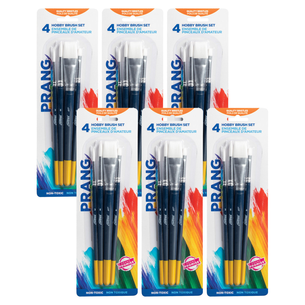 Prang Hobby Paint Brush Set, Assorted Sizes, Assorted