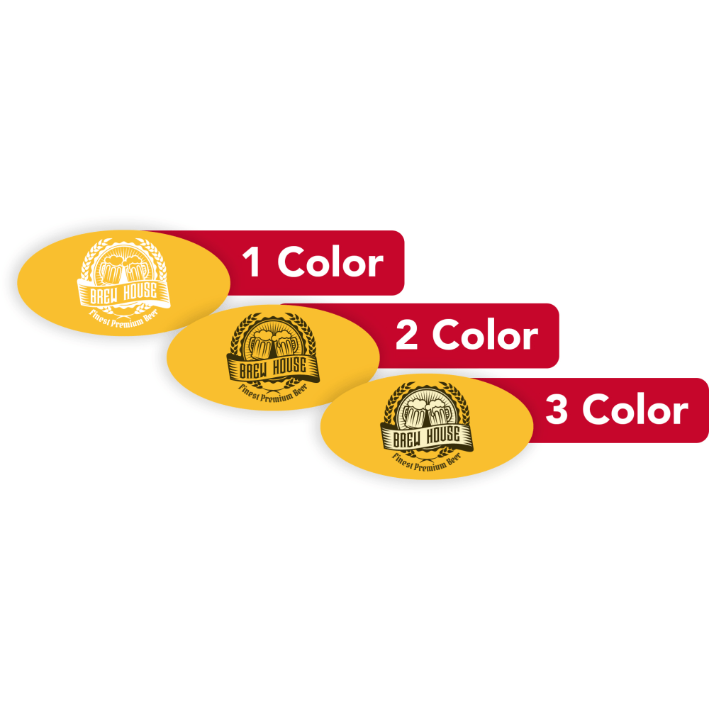 1, 2 Or 3 Color Custom Printed Labels