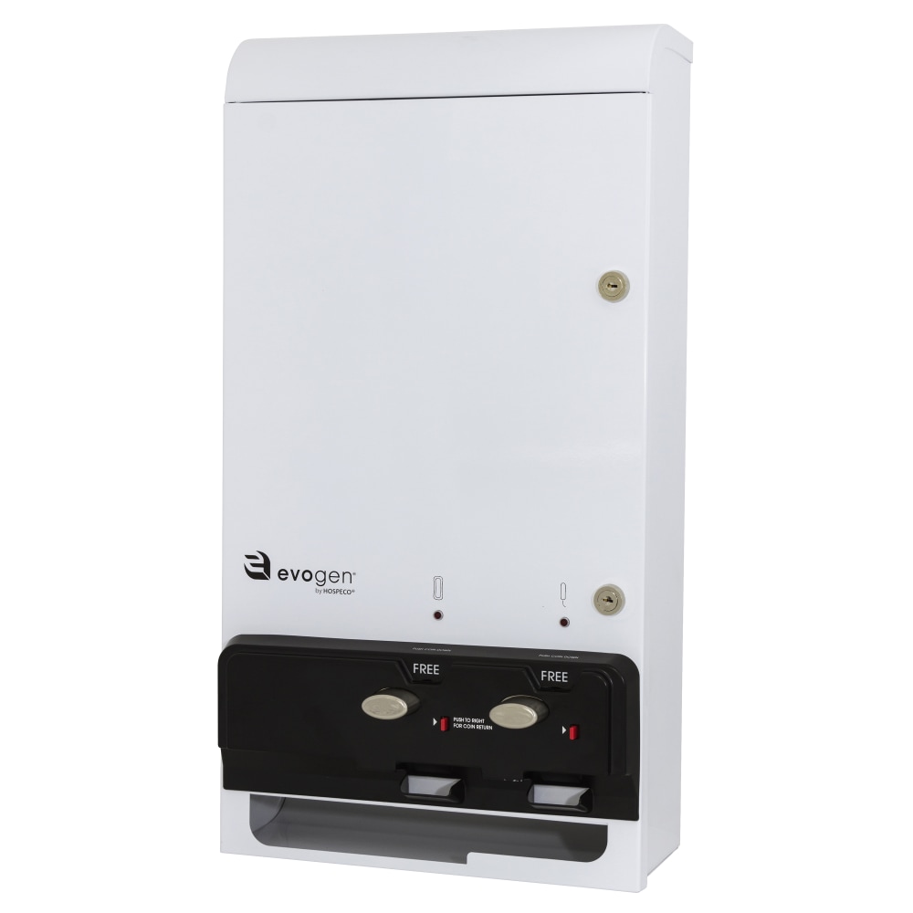Hospeco EvoGen EV-1 Metal Dual Pad/Tampon Dispenser, 9-1/8"H