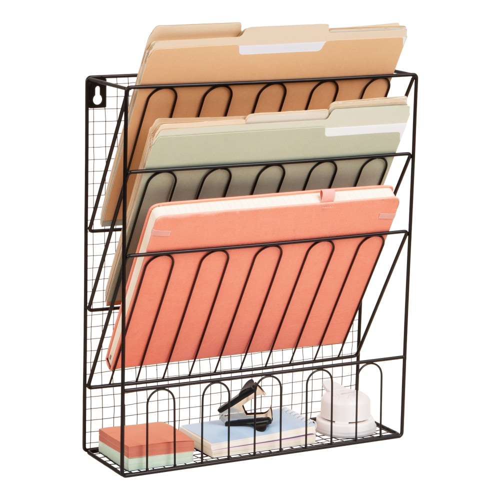 Mind Reader Metal Wire File Organizer, 15-3/4”H x