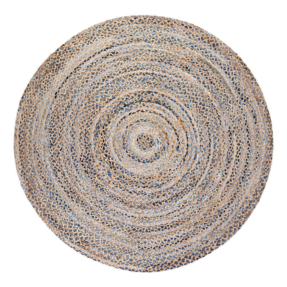 Anji Mountain Kerala Natural Jute Rug, Denim, 6&#x27;,
