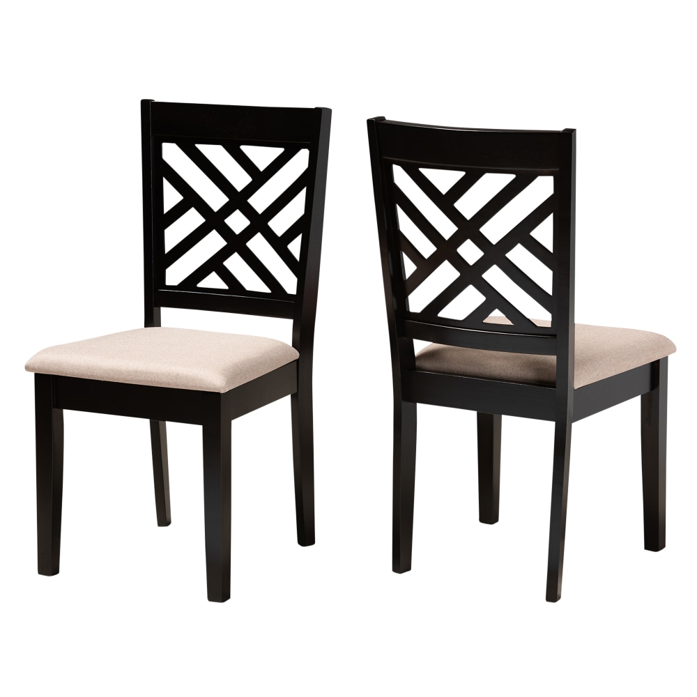 Baxton Studio 10525 Dining Chairs, Espresso, Set Of