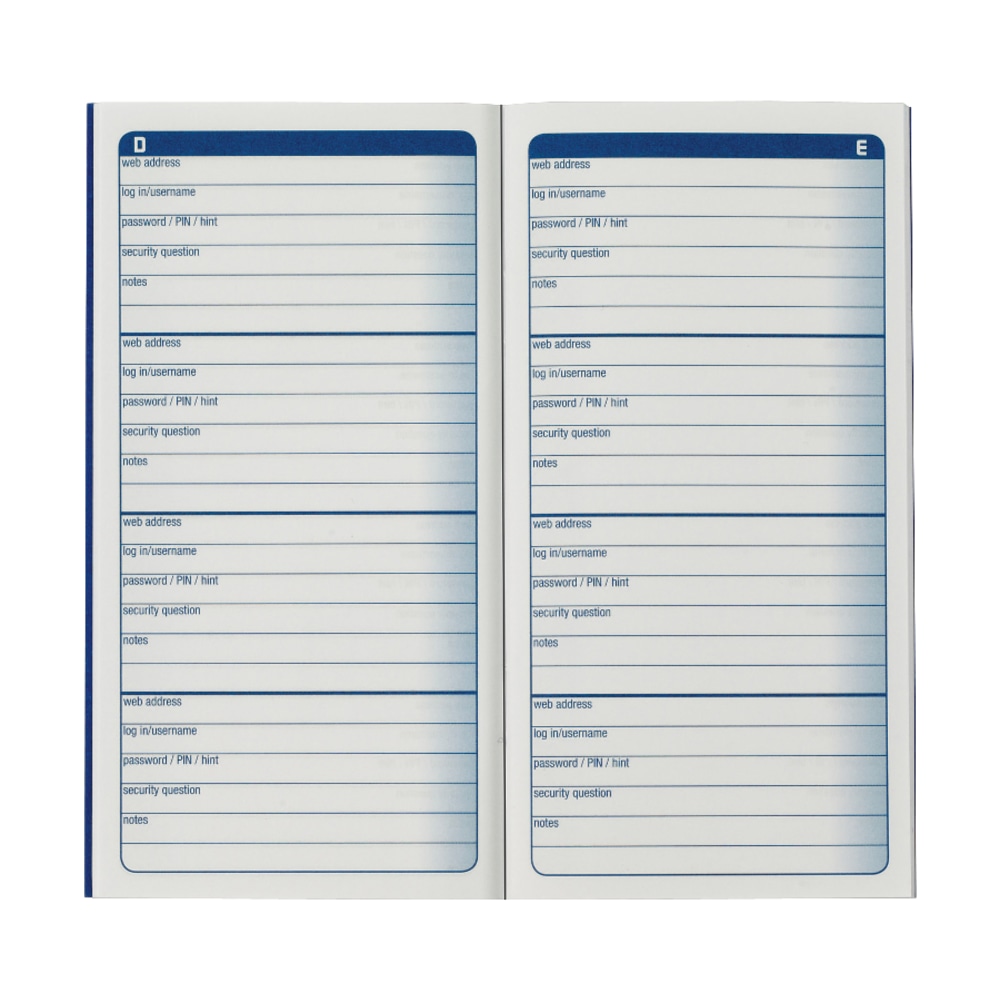Adams® Password Journal, 6 1/4" x 3 1/4",